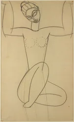 Sitzende Karyatide, um 1911